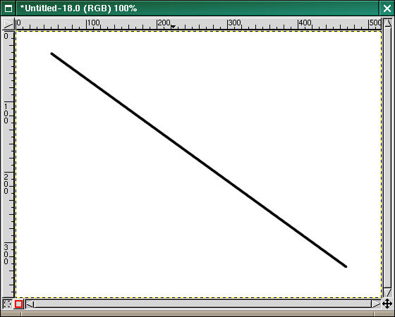 gimp drawing a straight line